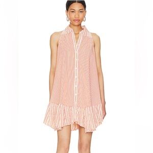Free People Striped Orange Mini Dress
